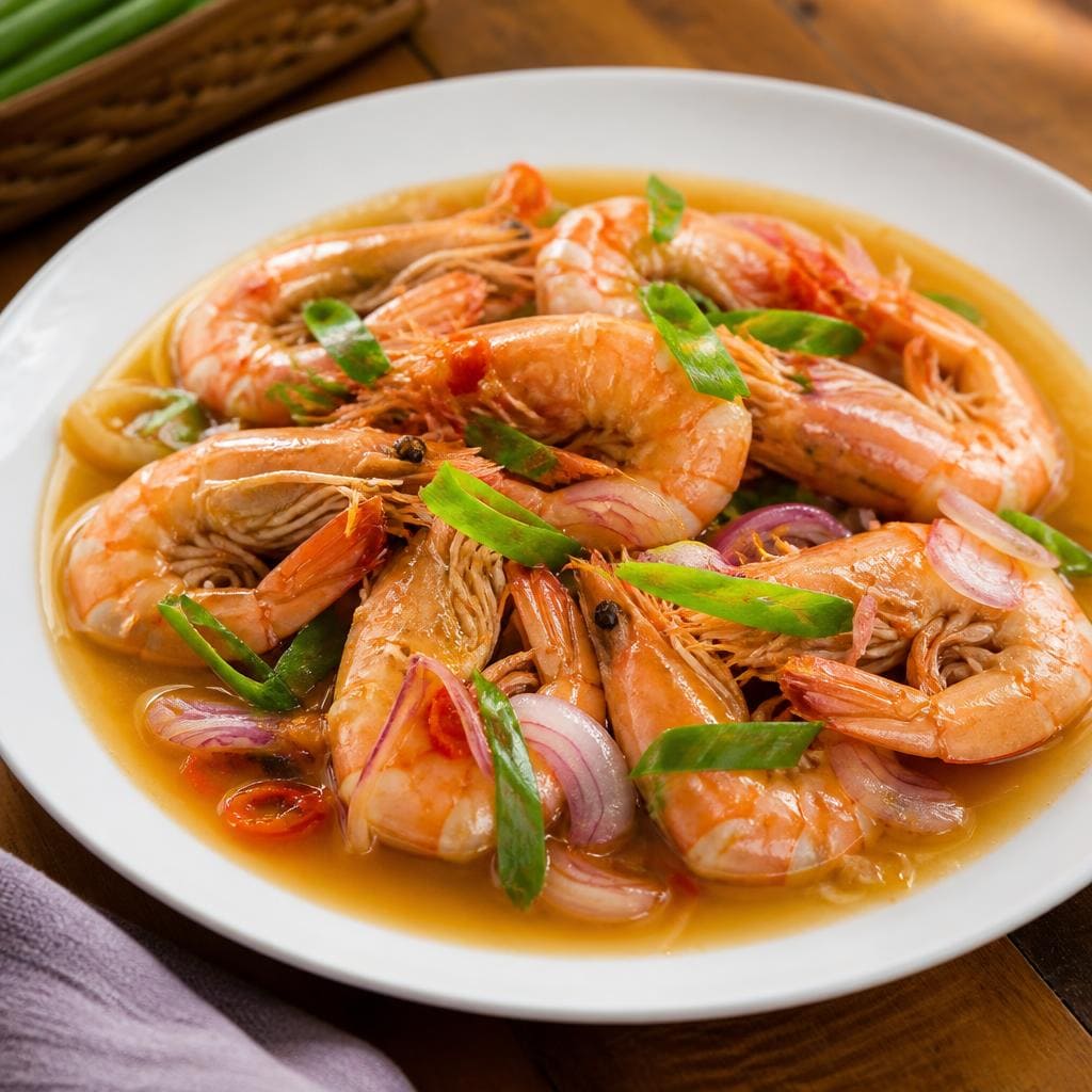 Bakmi Golek Udang Asem Manis